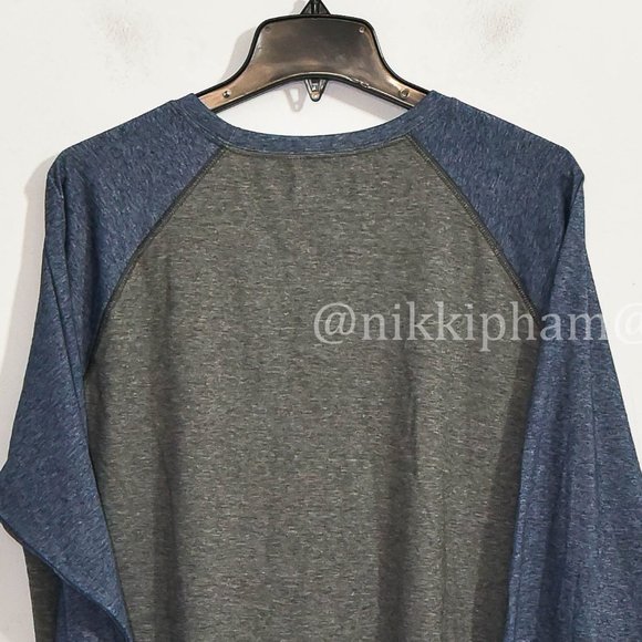NWT Columbia Men’s Long Sleeve Raglan Tee size XL Omni-Wick™ in blue - Picture 7 of 7